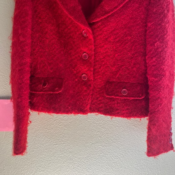 Armani Collezioni red bouncle Antinea blazer - Picture 5 of 9